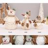 Schneemann mit Schal Schneemannpuppen Plüsch Winterdeko Weihnachtsregal-Sitzer Plüschpuppe Handgemacht (mit Schal-Stil)
