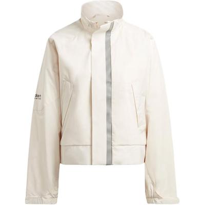 Originals Trefoil Solid Stand Collar Full Zip Long Sleeve Jacket Women Jackets White IC5446