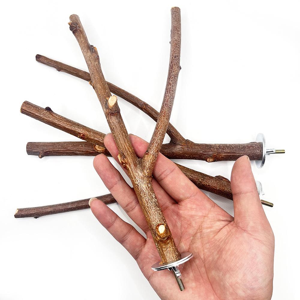 1PC Natural Grape Stick Chewable Bird Stand Paw Grinding Branches Toy Cage Accessories for Small Budgies Cockatiels Lovebirds