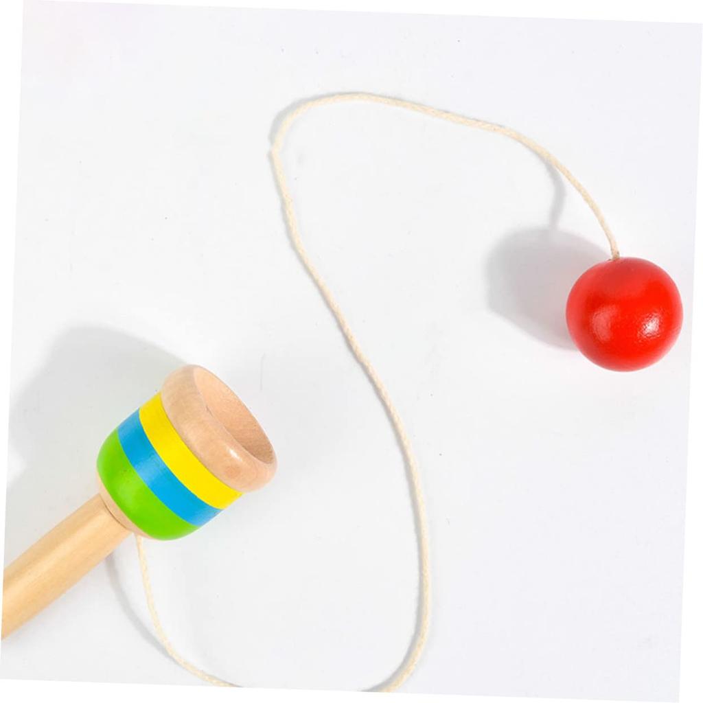 SAFIGLE Set of 2 Wooden X X Kids Skill Kids Kendama Cup Preschool Birthday Gift for Cup and Ball Versatile and Convenient Design Kendama, 12.8 3.7