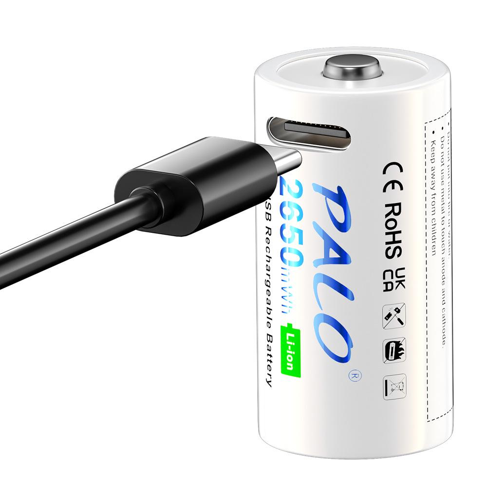 PALO Type-C Rechargeable CR123A 3.7V 16340 Lithium Battery for Fuji Instax mini25