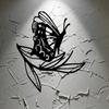 Laser Cut Iron Dragonfly Leaf Wall Art Heavy Duty Indoor Outdoor Metal Decor