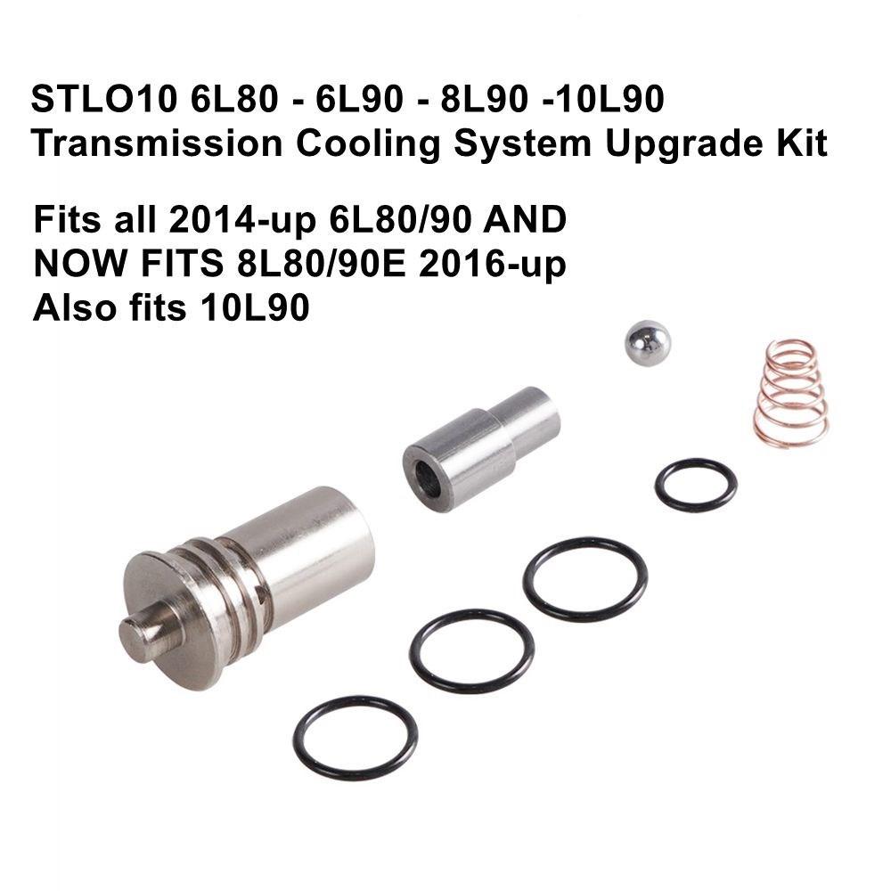 6L80-6L90-8L90-10L90 Transmission Cooling System Upgrade Kit 2014-UP, Cooler Flow Bypass Valve Kit Replace# STL010