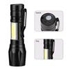 USB Rechargeable Mini Flashlight COB+XPE Portable Built-in Battery Zoomable Small Torch 3 Mode Camping Emergency Flashlights