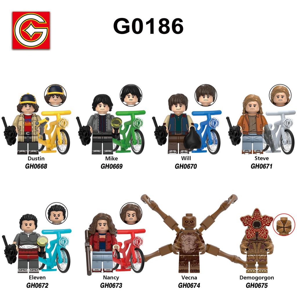 Stavebnice Stranger Things Mini figurky 16 stylů Sběratelská sada
