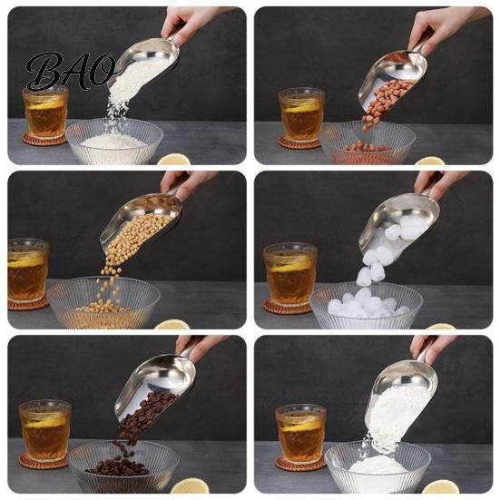 Rust-proof Food Scoop Stainless Steel Ice Scoop, Multipurpose Metal for Machine, Small Scooper Kitchen Grain Bucket, Gadgets Cookie Flour Pet