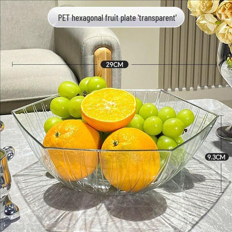Transparent Plastic Snack & Fruit Plate