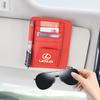 Car Sun Visor Wallet Card Bag Cover Sunglasses Holder For Lexus RX330 IS250 Ct200h ES300h RX350 IS300h Auto Accessories Keychain