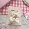 Milk White Pearl Bow Hair Clip - Small Princess Hair Accessory for Children and Babies