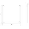 Steel Base for Free-standing Stove MODEL 9 80x80 Cm Black