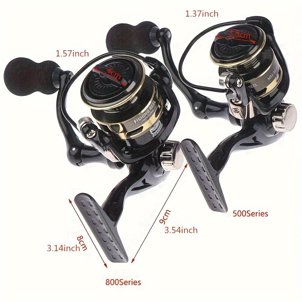 Přívlačový naviják se skládací dřevěnou kličkou, výkonným ramenem, mikro ložiskem, levý/pravý, série 500, 800, 5,2