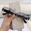 Korean Style Rimless Sunglasses Gradient Lenses Uv Protection Rectangular Sun Glasses Ins Style Frameless Shades For Women & Men