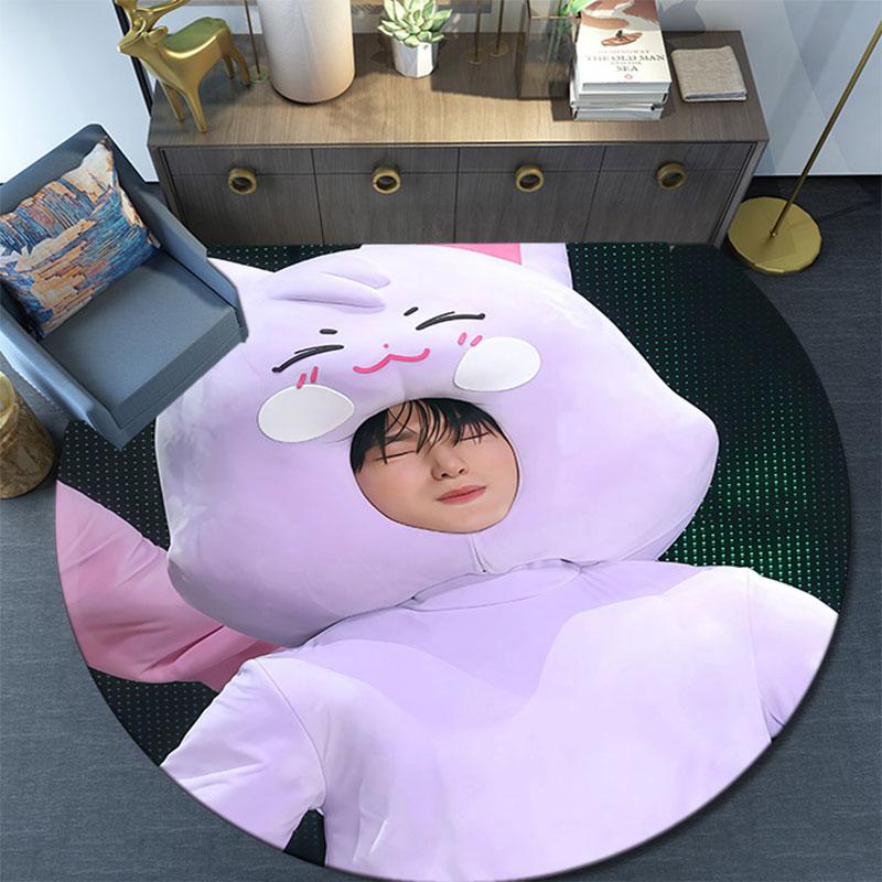 Choi San pattern round rug,Carpet Rug for Living Room Bedroom Playroom ,Non-slip Floor Mat,Holiday Gifts and Birthday Gifts.