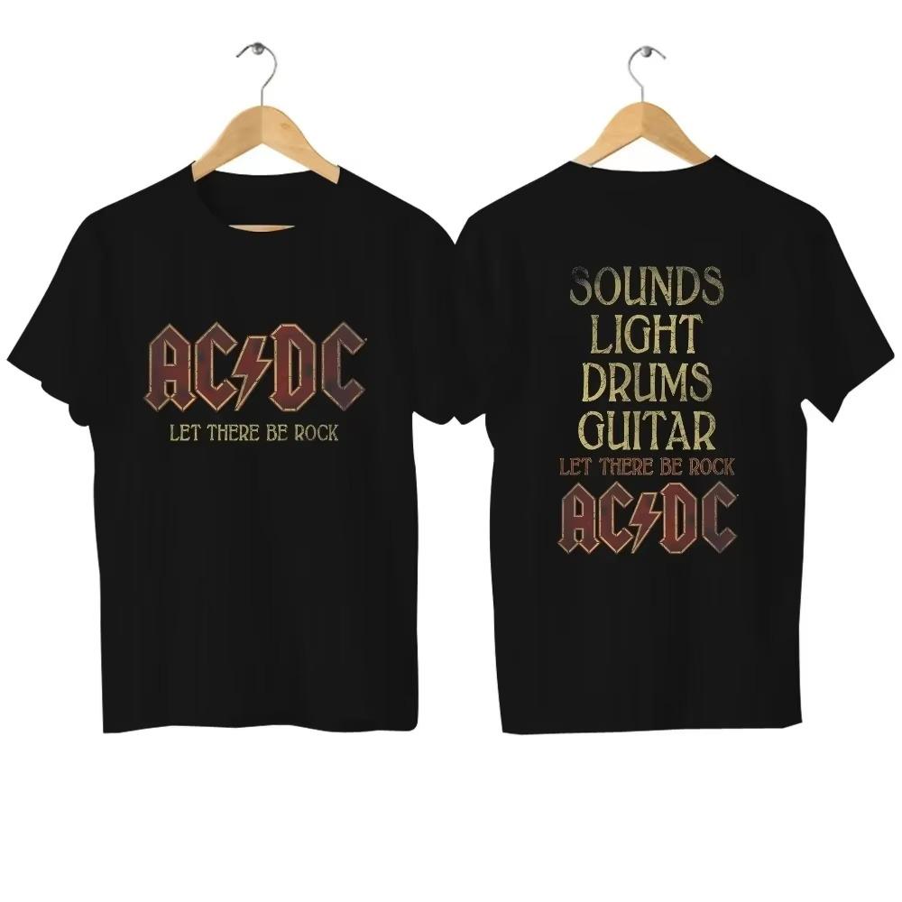 2024 AC PWRDUP Live DC Print Tshirt Graphic T Shirts Men Women Tee Cotton Hip Hop Band Fashion Oversized T-shirts Summer Clothes