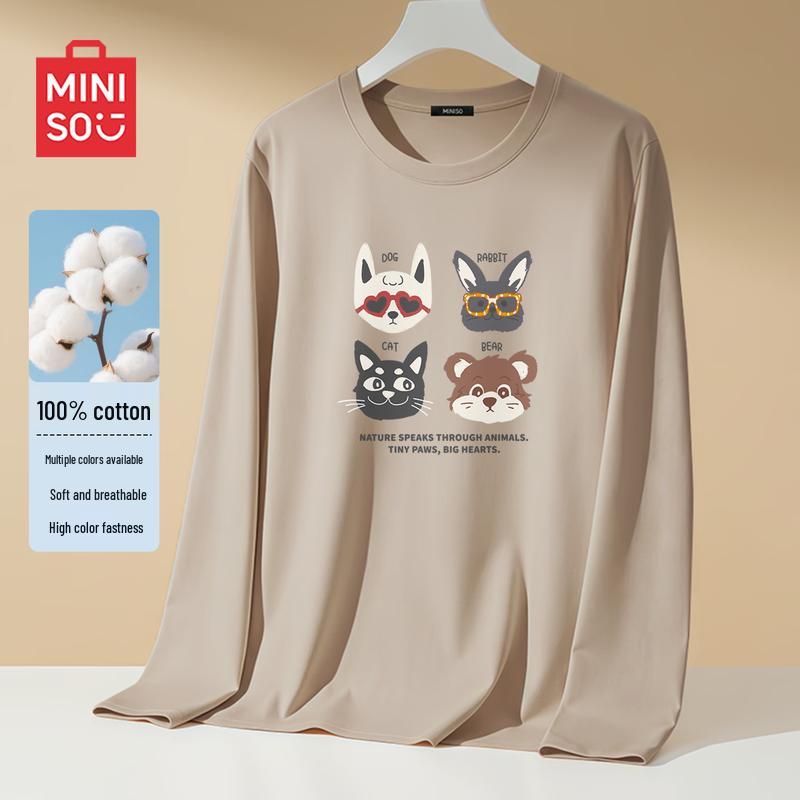 MINISO Men s Pure Cotton Long Sleeve T-shirt 2XL