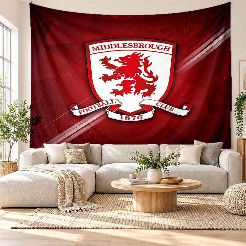 Middlesbrough Wandteppich, Wandbehang aus weichem Stoff, Dekorative Kulisse für Schlafzimmer Heimwandkunst