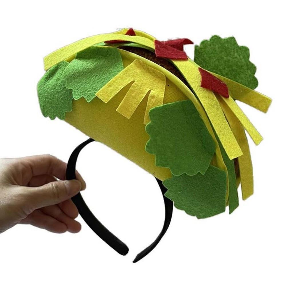 Friends Halloween French Fries Hat Funny Personalized Taco Hair Hoop Yellow Head Accessories Creative Pizza Hat Men