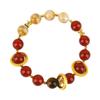 Handcrafted Red Agate and Yellow Ase Stone Bracelet Unique Wristband Charm Perfect for Daily Wear and Celebrations