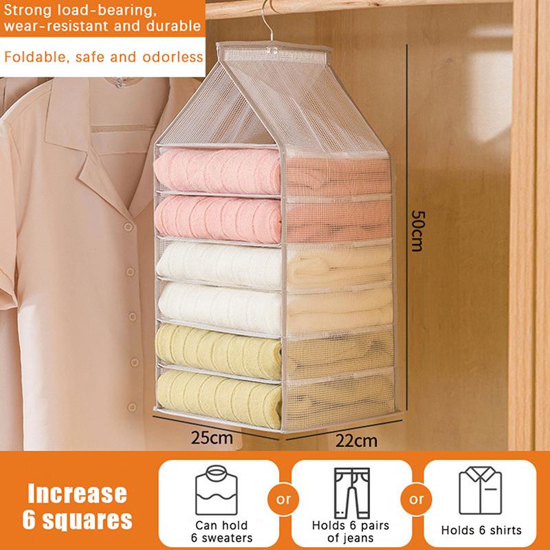 

Подвесной шкаф для одежды Органайзер для одежды для дома Многослойная ткань Органайзер Сумка-сепаратор Сумка для хранения и подвешивания A