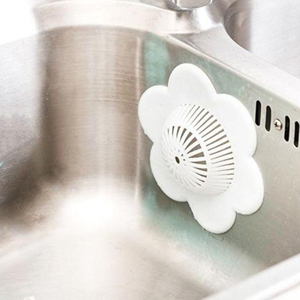 4Pcs Soft Flower Sink Strainer Anti-clogging Hair Catcher Floor Drain Covers  Bathtub
