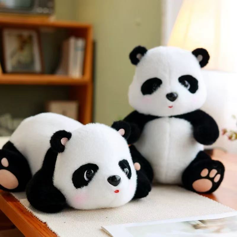 National Treasure Simulation Red Panda Doll Cute Footprint Panda Plush Toy Party Doll Wedding Gift