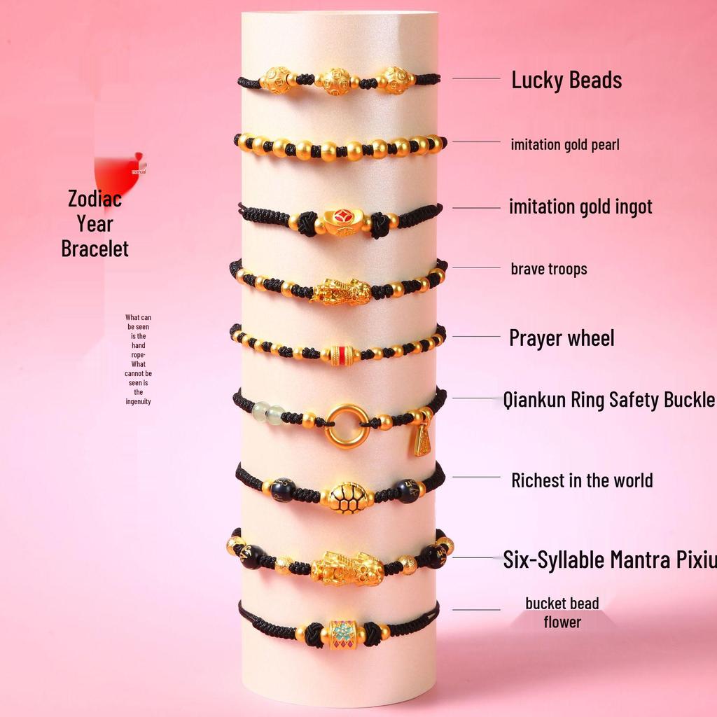 2026 Year of the Horse Bracelet: Handmade Red Rope Woven Jewelry - New Year Gift