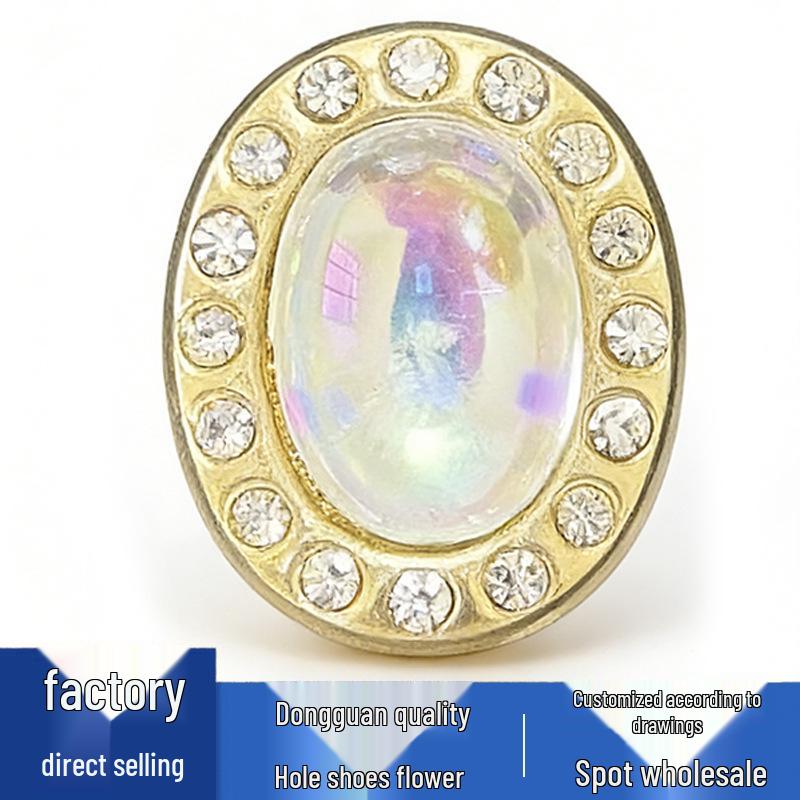 Metal Lightning Shoe Charm - Cute Flower Buckle Decoration