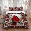 Cardinal Winter Branches Print 3Pcs Bedding Setduvet Cover With 2 Bedropillowcase Home Birthday Gift