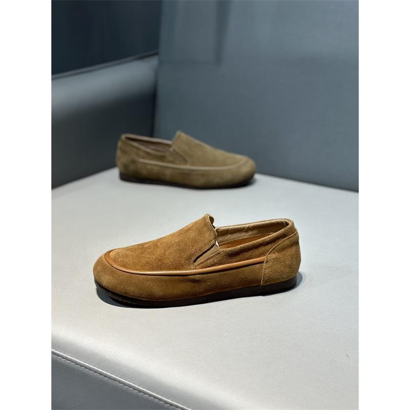 Lazy Spring New Low-top Leather Comfortable Casual Soft-soled Red Shoes Dj