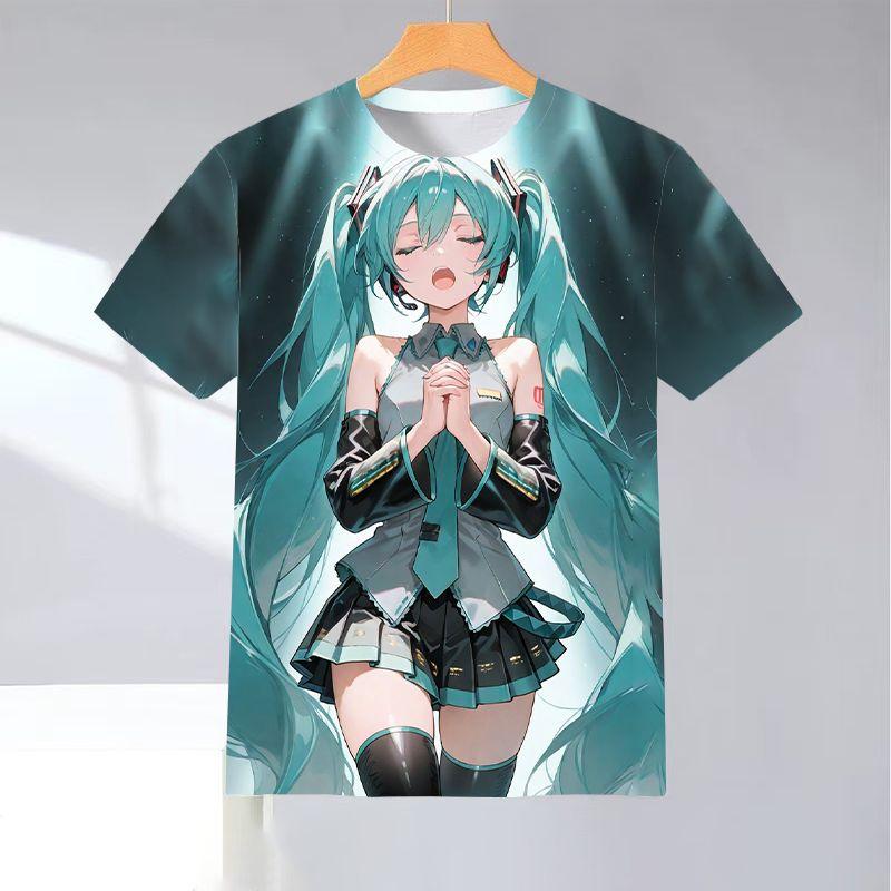 2026 Summer T-shirt Men's Oversized 3D Printed Short-sleeved Family Unisex Children's Sports Shirt