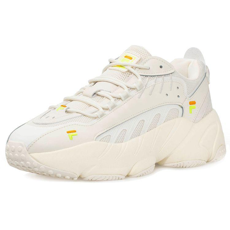 Fila Fusion Ade Retro Fabric Low-Top Marathon Running Shoes Women Sneaker Off-White T12W021105FSW