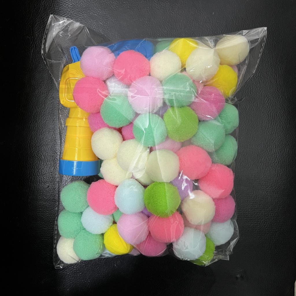 20/50/100 pièces Jouet pour Chat Lanceur de Boule de Poils Jouet Ennuyeux Boule de Poils Haute Élasticité Résistante aux Morsures Ensemble de Balles pour Animal de Compagnie Chat