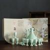 Ancient Style Retro Ceramic Baijiu Decanter Set with Wine Glasses