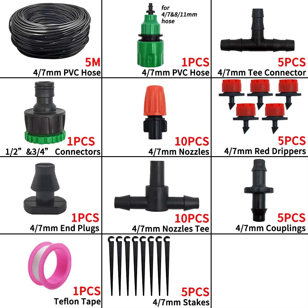 Irrigation System Garden Tools Drip Watering Kits Automatic Watering Hose With Adjustable Convenient Installtion Saveing Water