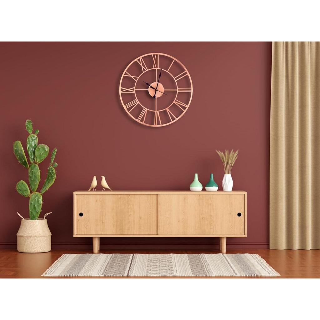 Clock for Home, Office, Living Room, Bedroom, Kids Room and Kitchen | Big Size Stylish Latest Home Decor | (40 X 40 Cm) | Rose Gold (Battery Included)