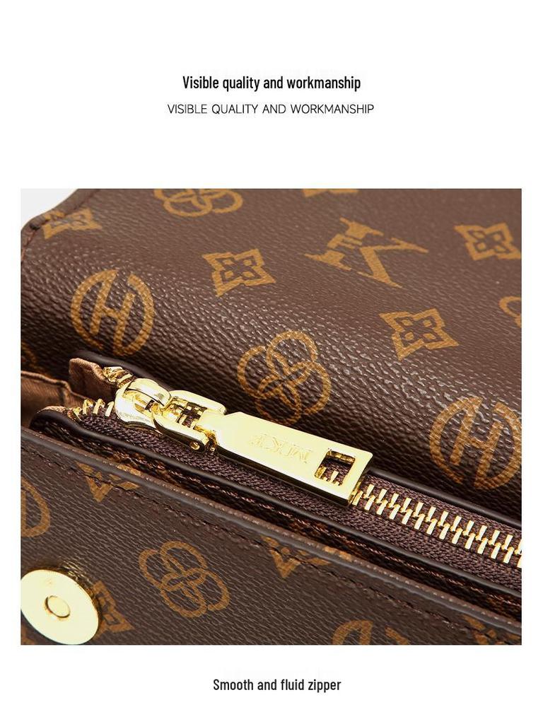 MK F Damen Retro 2024 Französischer Druck Kette Schultertasche - Leichter Luxus & High-End