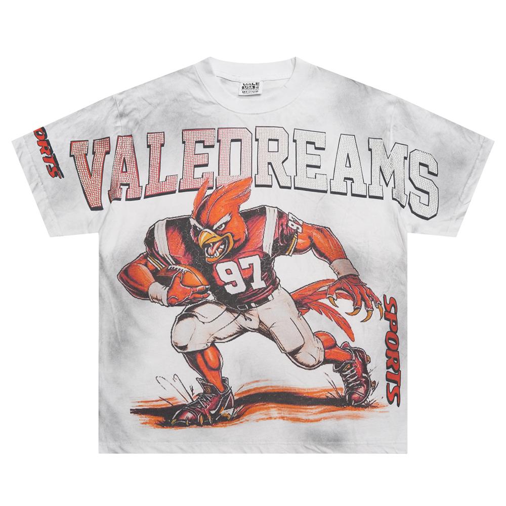 

V522 Vale Forever FALCON BLING TEE Summer Street Trendy T-shirt Hot Stamping High-quality Trendy T-shirt Short Sleeved S