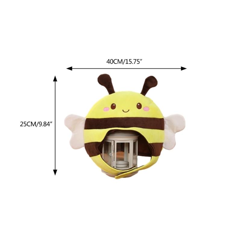 3D Honeybee Hat for Adult Children Cartoon Plush Hat Party Headgear Festival Holiday Photo Props Cap Costume Accessories
