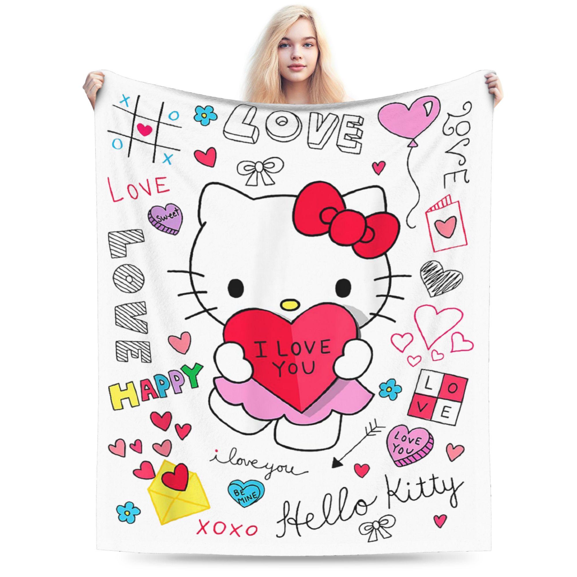 

Hello Kitty My Melody Wool Blanket Cartoon Creative Throw Blankets for Bed Sofa Couch 200x150cm Rug Piece 130x150cm