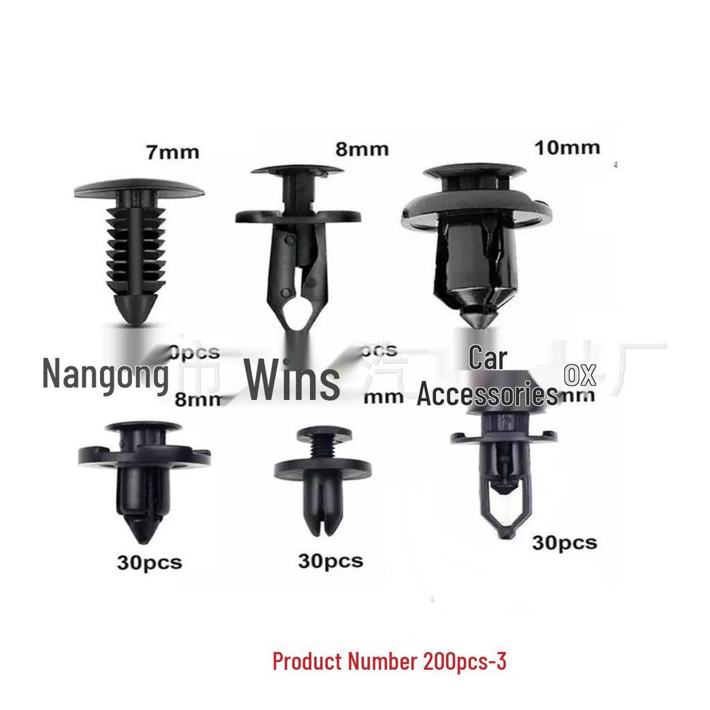 150-Piece Car Trim Panel Fasteners: 30 Types of Clips and Buckles