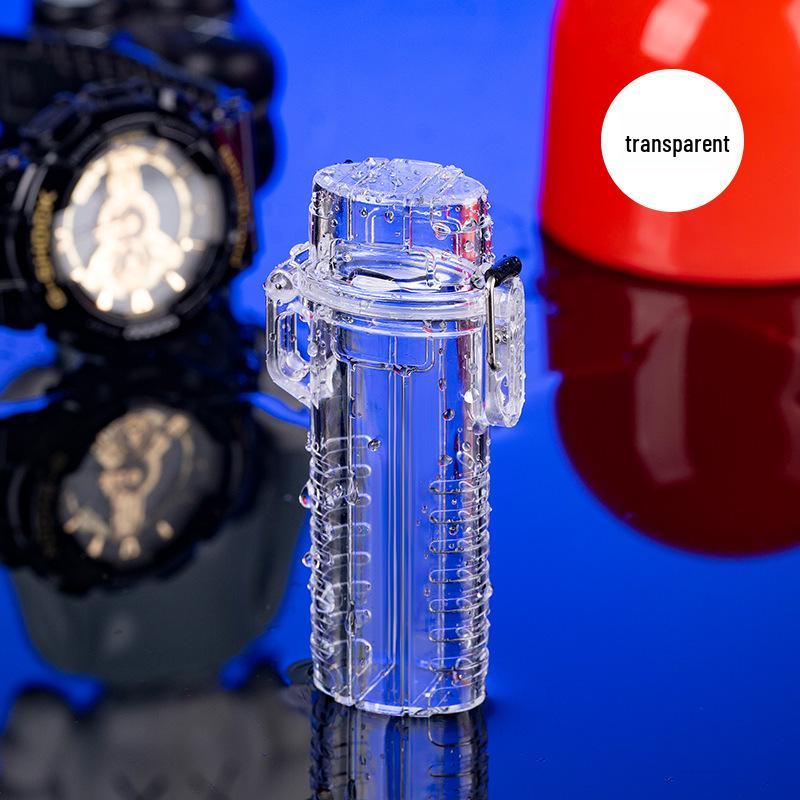 Transparent Waterproof 4-Slot Cigarette Case & Lighter Sleeve for J6 Movement