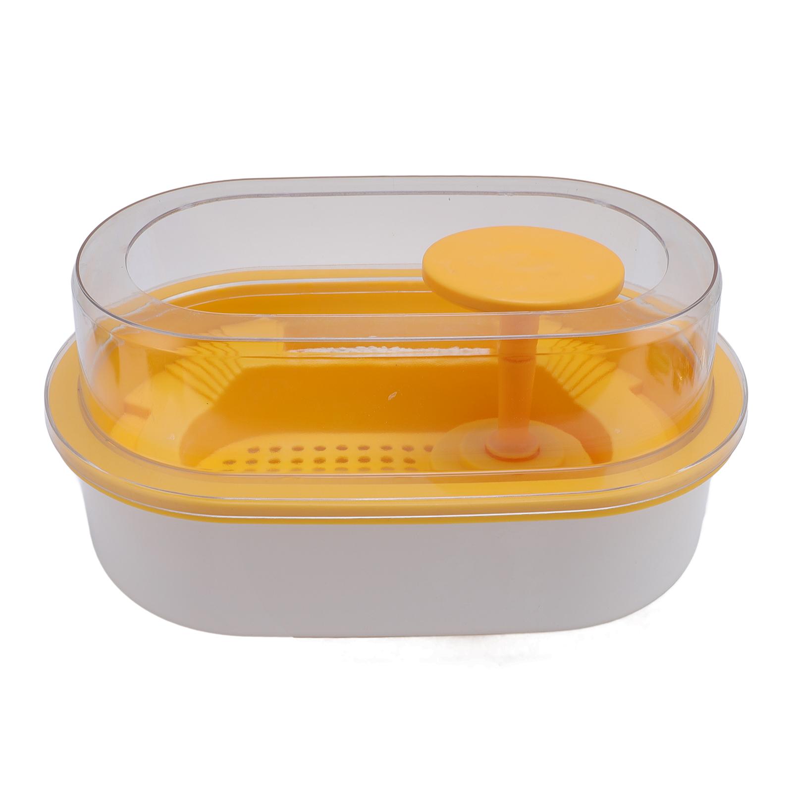 

Аквариум для черепах с дренажной системой фильтрации, безопасный, простой в наблюдении, аквариум для крабов, рыб, амфибий жёлтый