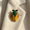 Zinc Zinc Alloy Cicada Brooch Chinese Style Enamel Brooch New Insect Lapel Pin  Suit