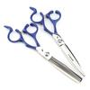 6.0 Inch Half-Body Blue Neptune Beauty Hair Scissors Straight Cutting Teeth Scissors Thin Cutting Hair Salon Special Foreign Trade Explosion