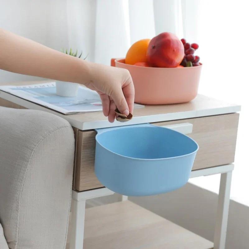 Household Handheld Culinary lidless Trash can organizer Cabinet door Trash basin Innovative Household desktop clutter organizer basket