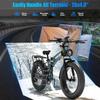Burchda R5Pro 1500W50km/h 26-inch Folding Electric Mountain Bike 48V20AH Lithium Fat Electric Bicycle Motorcycle
