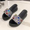 Fashion Shoes Ladies' Slippers Platform On A Wedge Luxury Slides Women Heels Pantofle Summer Designer High 2025