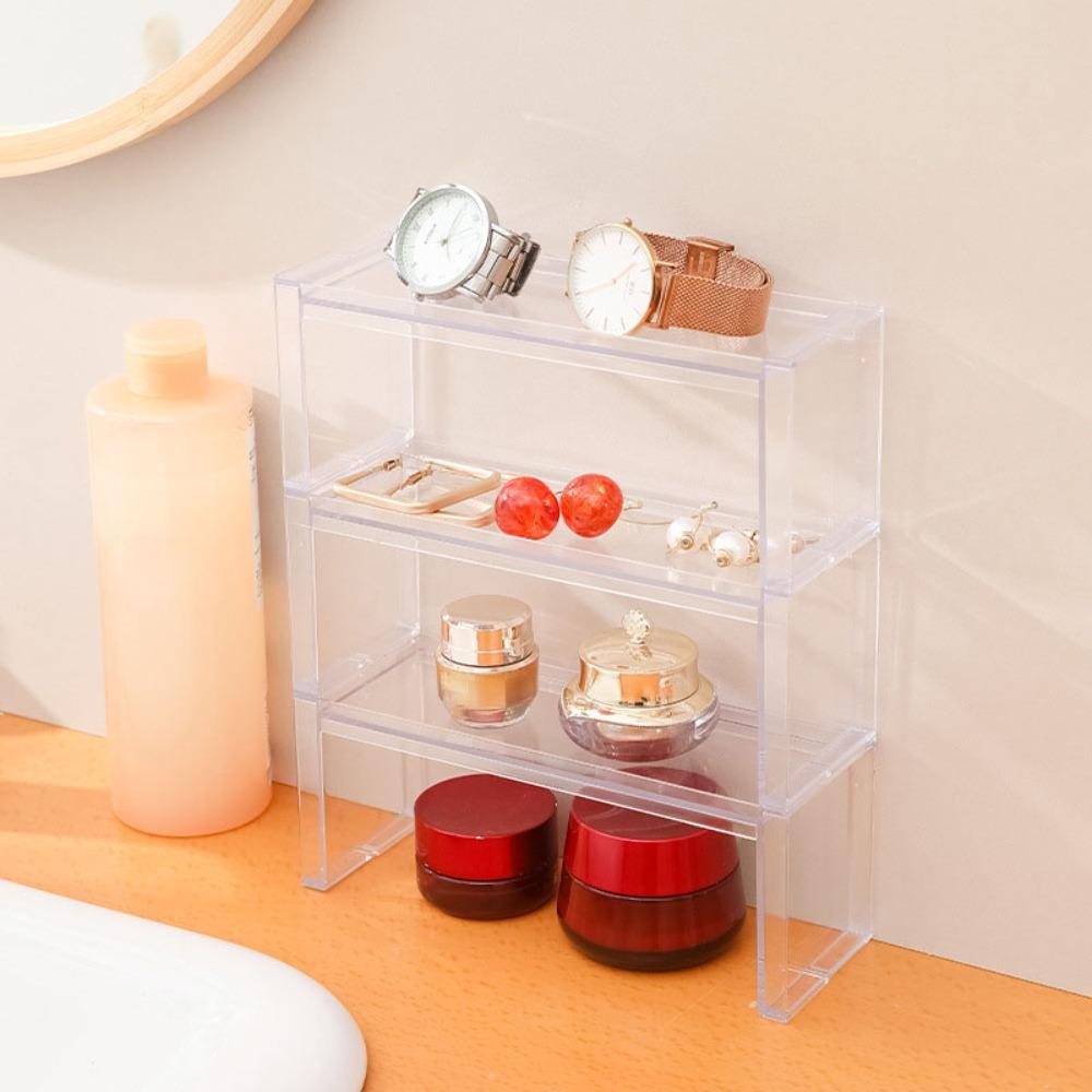Transparent Desktop Display Rack Stackable Organizing Rack  Handmade Paper Cup Cake