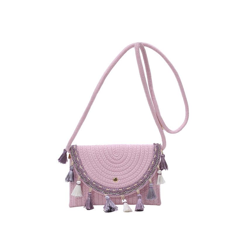 Woven Trendy Crossbody Bag For Women Soft Polyester Material Small Daily Accessory