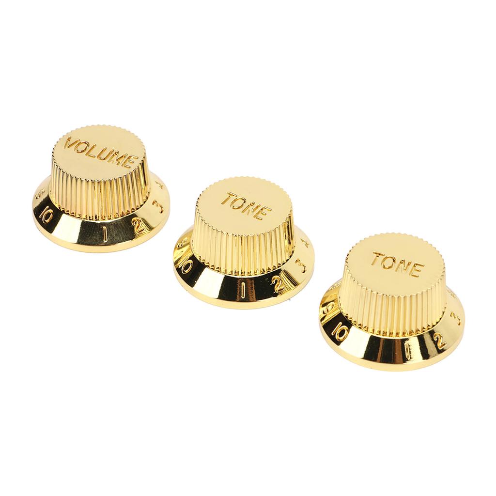 3PCS Electric Bass Volume Knob Plastic 2T1V Fine Workmanship Guitar Potentiometer Knob for Replacement